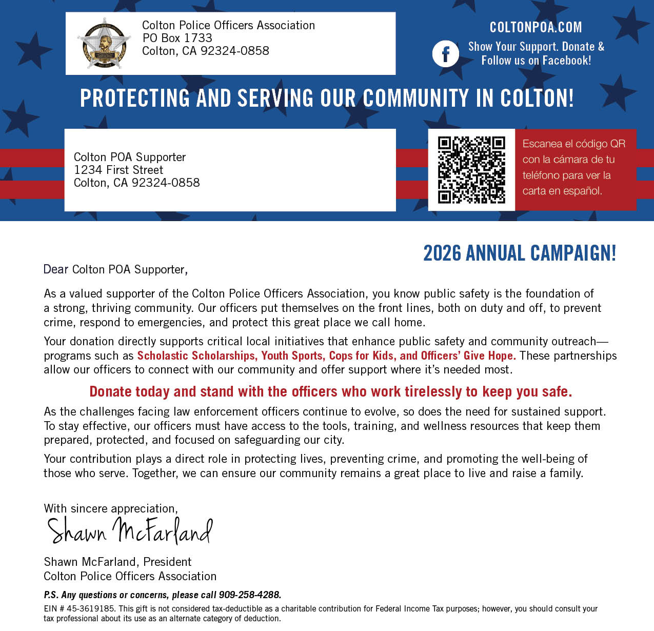 Donation Letter
